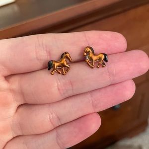 Horse stud earrings